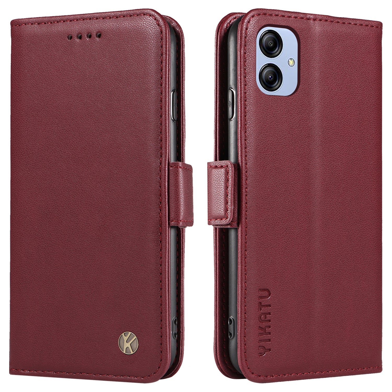 YIKATU YK-003 Til Samsung Galaxy A04e 4G / F04 4G / M04 4G Pung Mobiltelefon Case Stand PU Læder Shell YIKATU YK-003 Til Samsung Galaxy A04e 4G / F04 4G / M04 4G Pung Mobiltelefon Case Stand PU Læder Shell